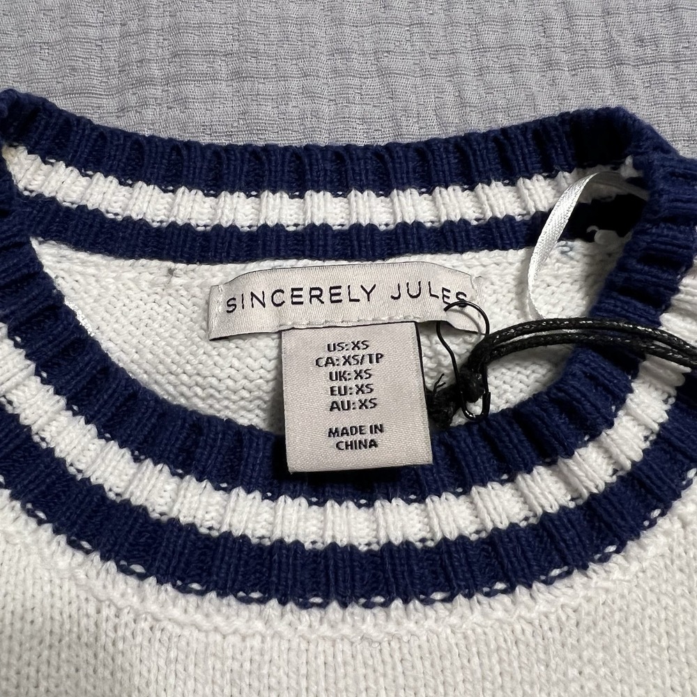 Sincerely Jules Pickleball Social Club Sweater Cotton Knit Preppy (Sporty) - Picture 3 of 10